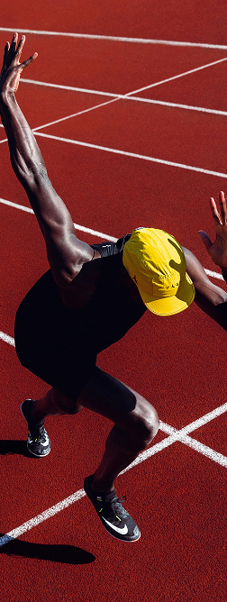 Runner on a track