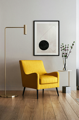 Yellow chair interior